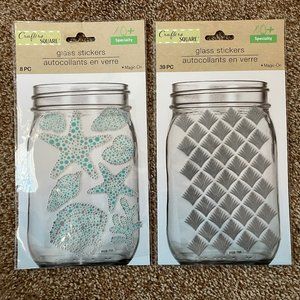 2 Crafters Square glass stickers